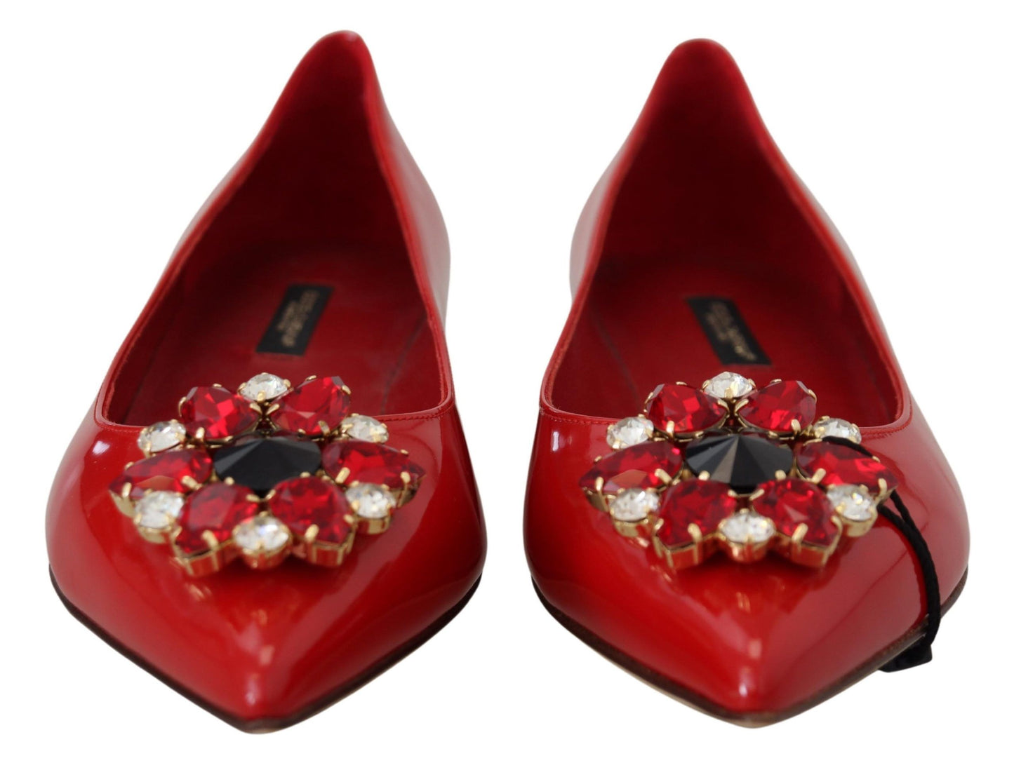 Mocassini Dolce & Gabbana in pelle scamosciata rossa con cristalli - Eleganza squisita