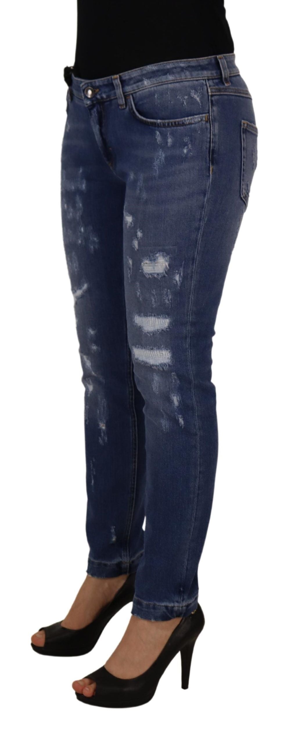 Jeans skinny in denim a vita bassa chic Dolce & Gabbana