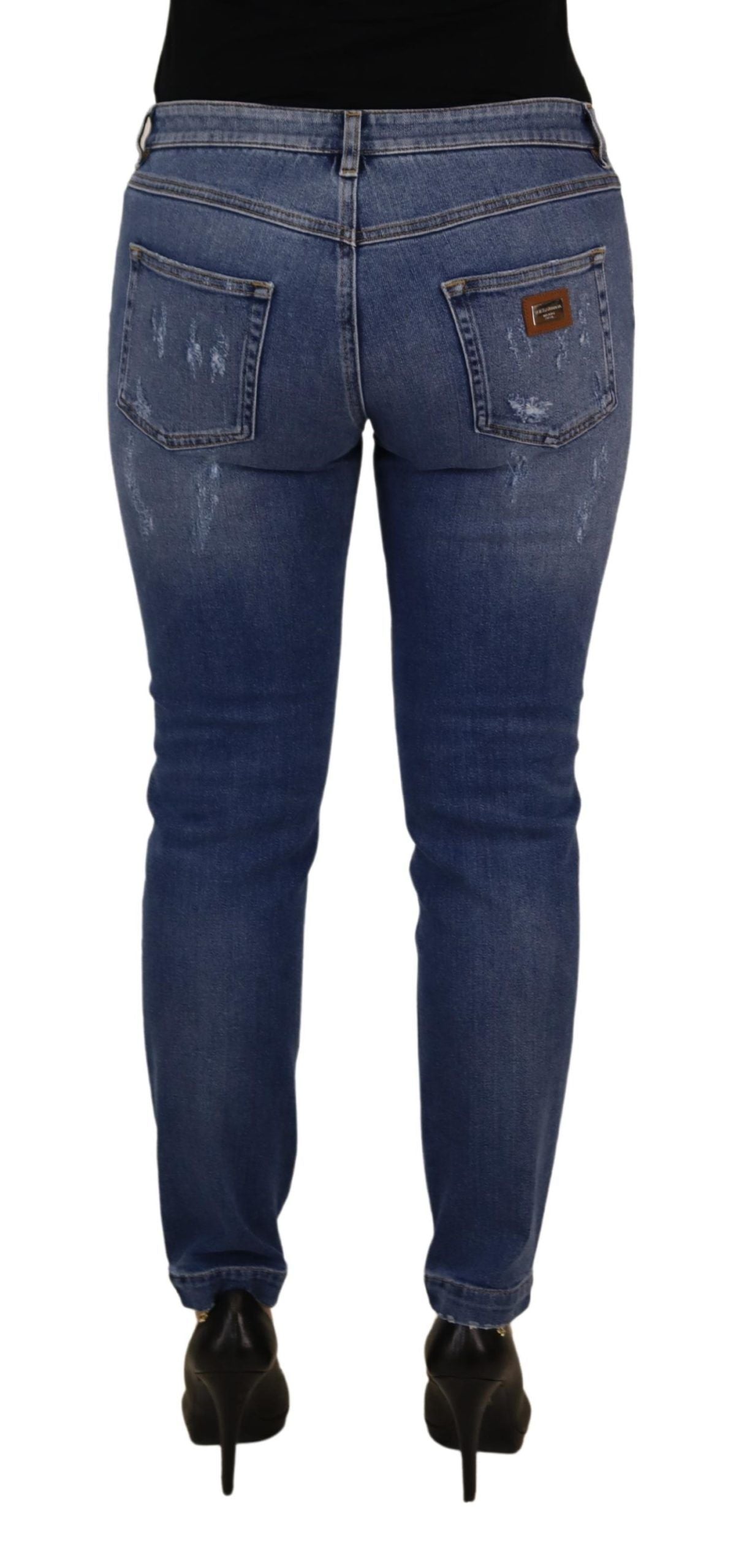 Jeans skinny in denim a vita bassa chic Dolce & Gabbana