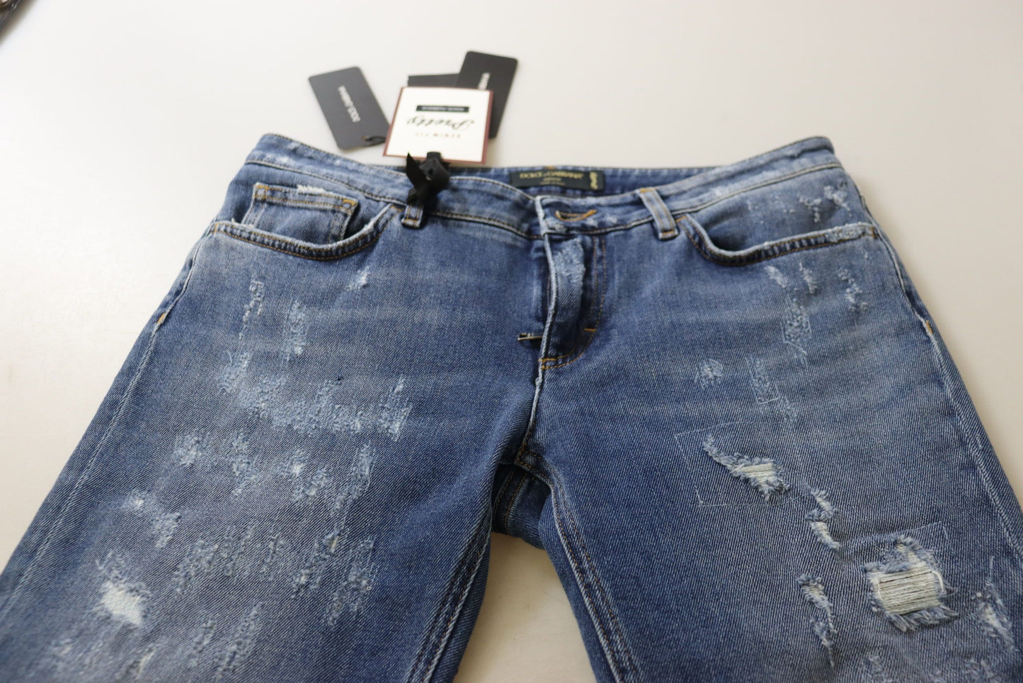 Jeans skinny in denim a vita bassa chic Dolce & Gabbana