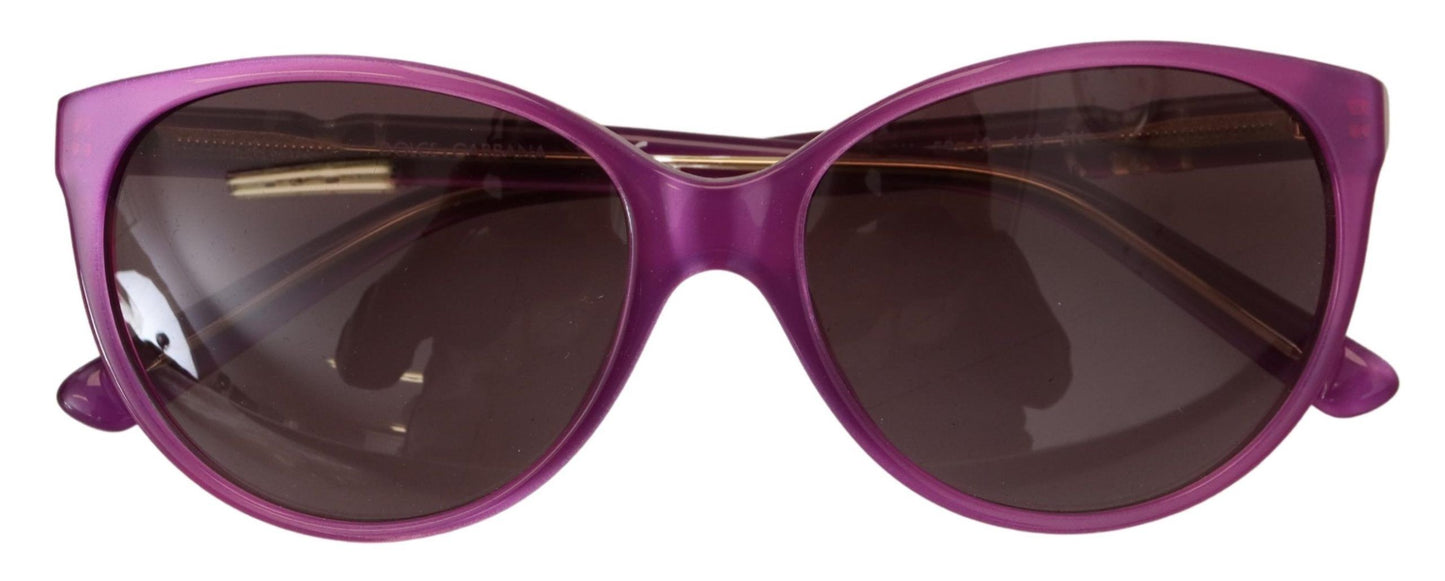 Dolce & Gabbana Chic Круглые солнцезащитные очки из ацетата фиолетового цвета