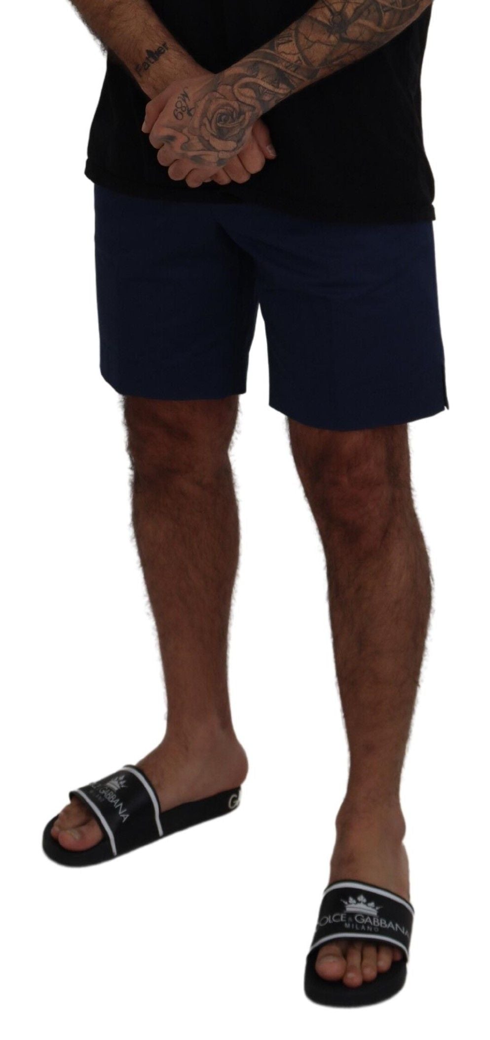 Pantaloncini chino eleganti blu Dolce & Gabbana – Vestibilità regolare