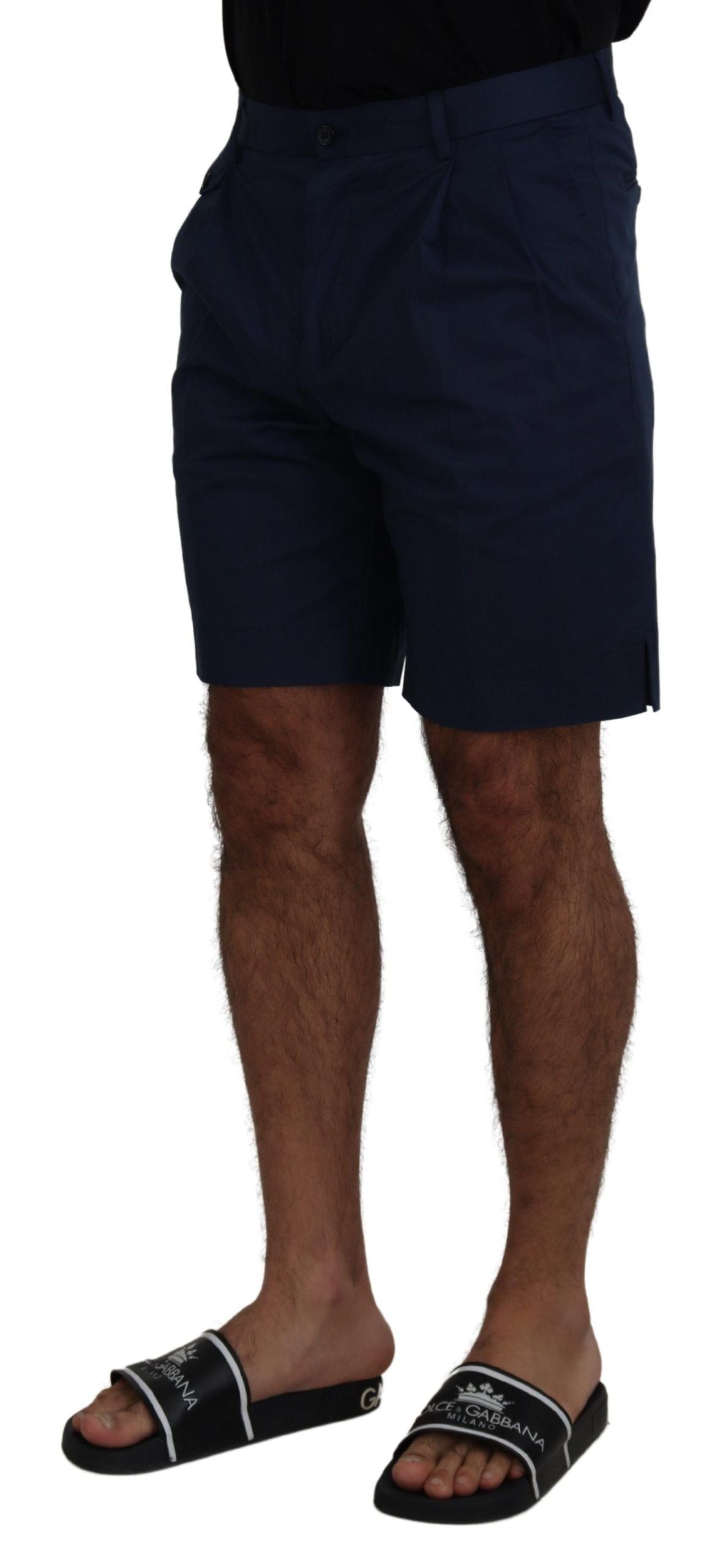 Pantaloncini chino eleganti blu Dolce & Gabbana – Vestibilità regolare