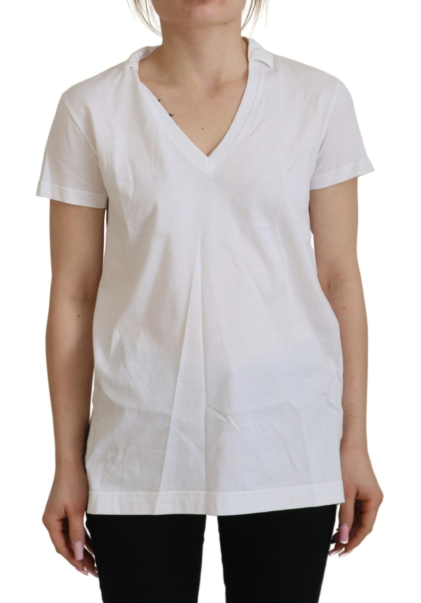Dolce & Gabbana Elegante maglietta in cotone bianco