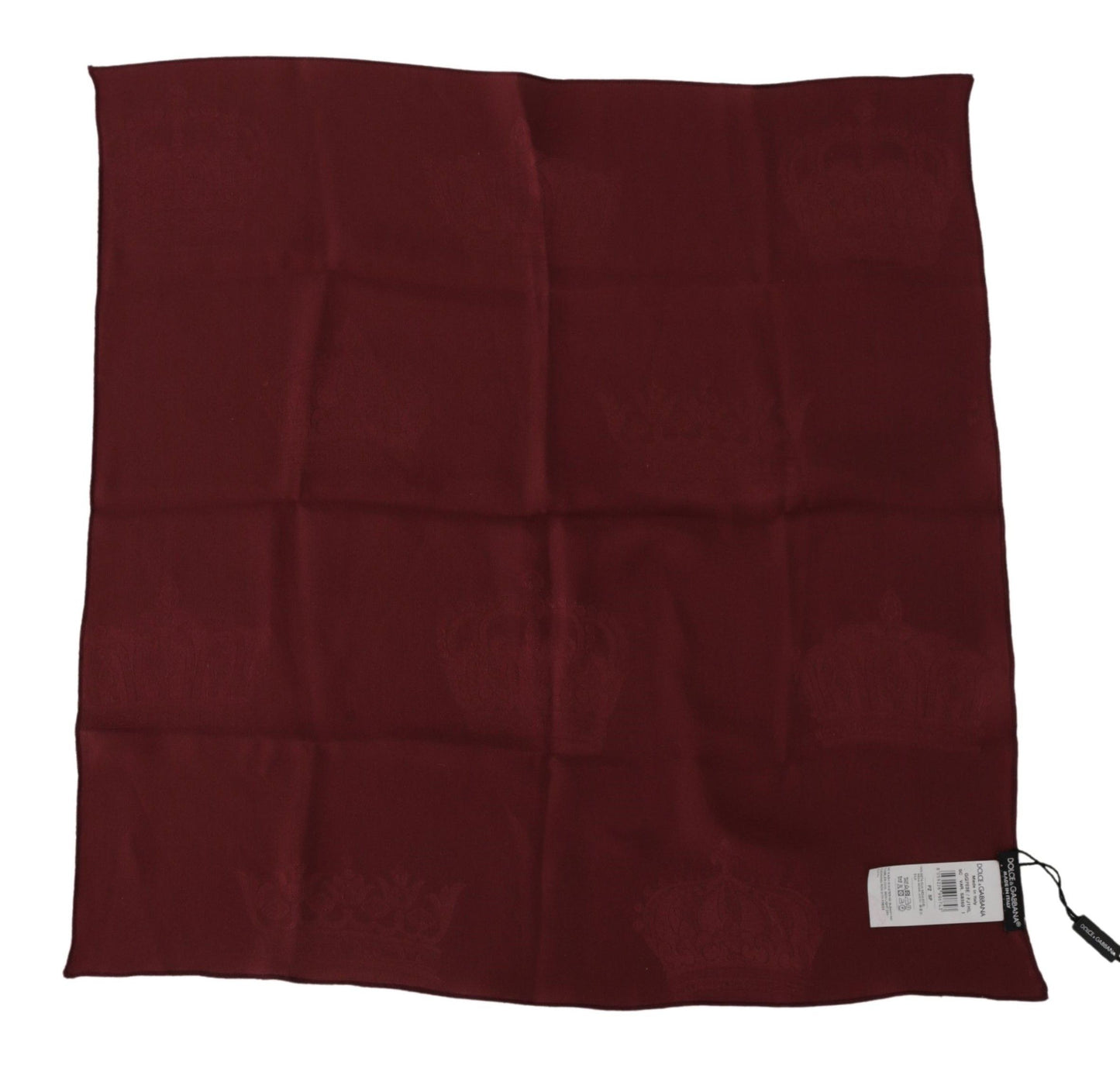 Dolce & Gabbana Elegante sciarpa quadrata in seta rossa