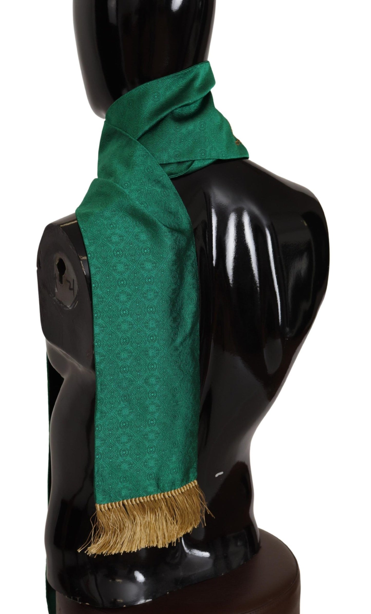 Sciarpa Elegante da Uomo in Misto Seta Verde Dolce & Gabbana
