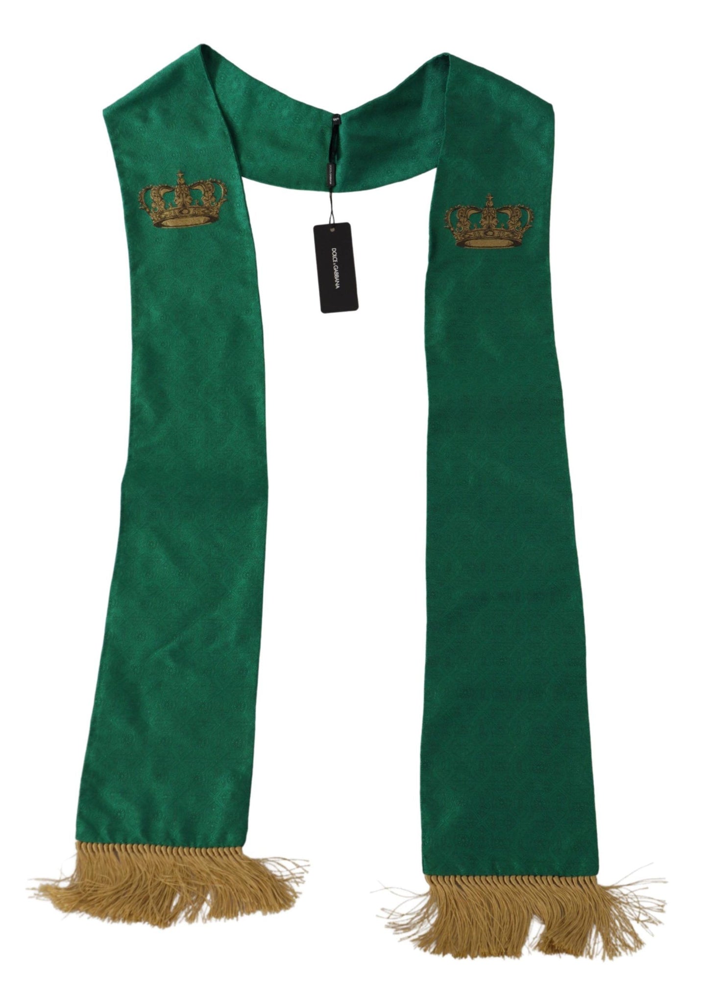 Sciarpa Elegante da Uomo in Misto Seta Verde Dolce & Gabbana