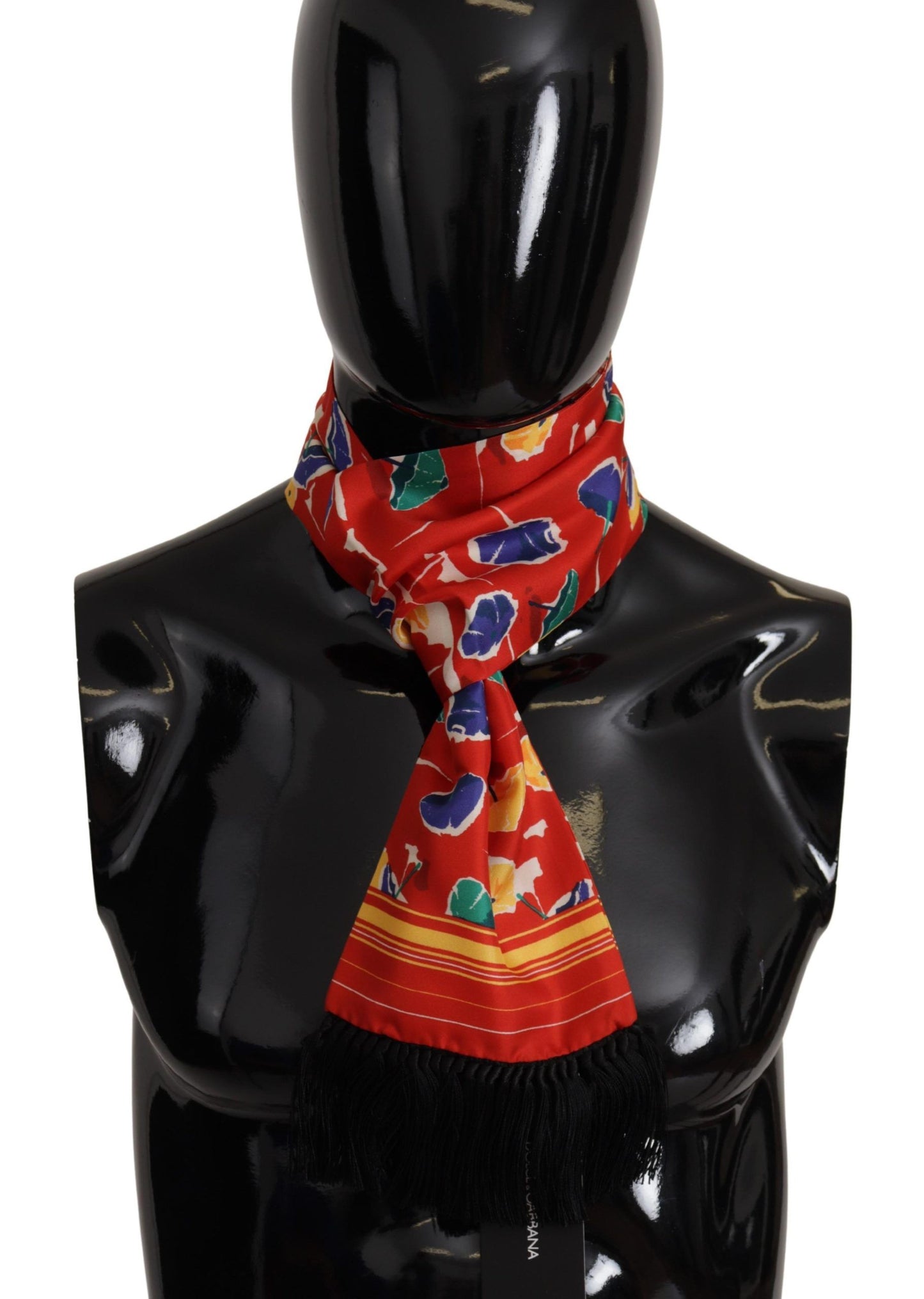Dolce & Gabbana Sciarpa Elegante da Uomo in Seta Multicolor