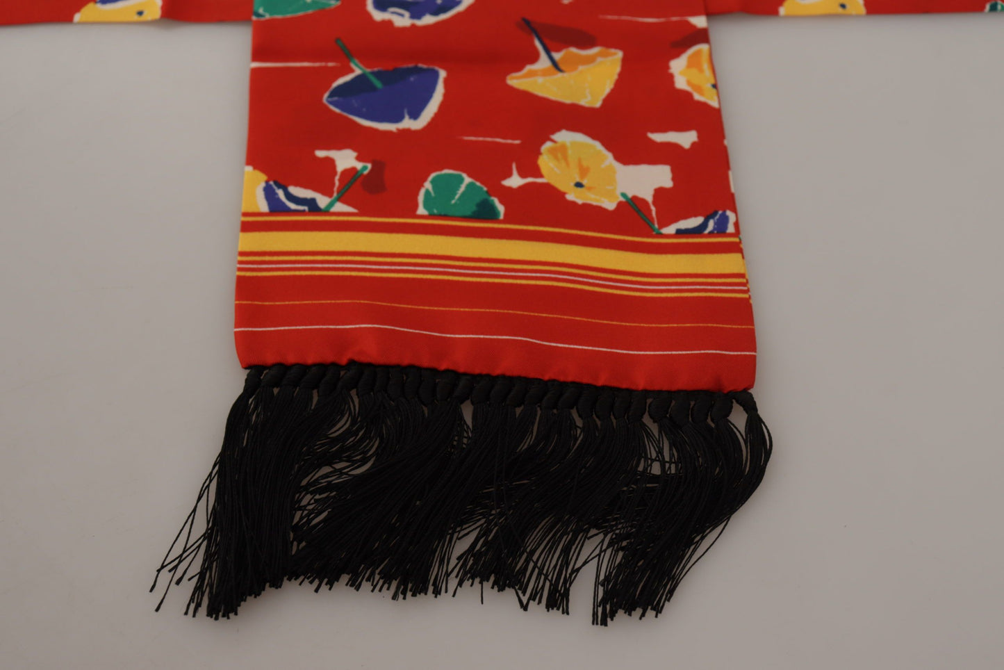 Dolce & Gabbana Sciarpa Elegante da Uomo in Seta Multicolor
