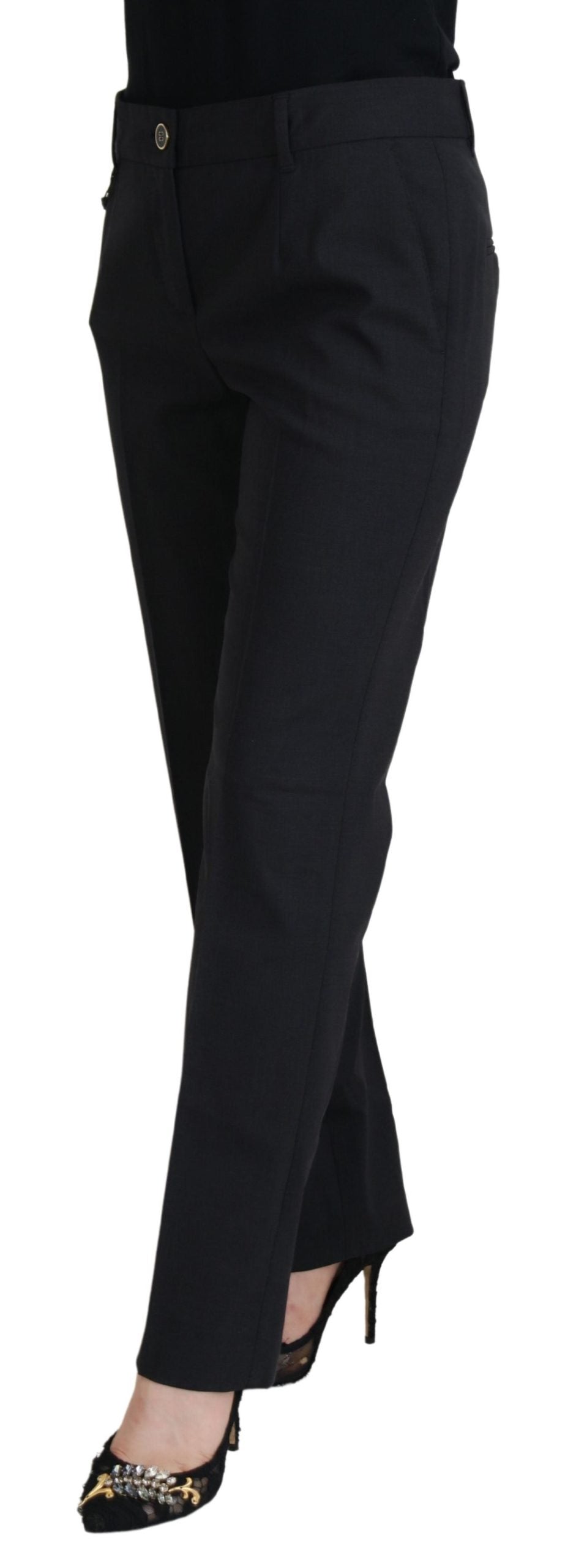 Dolce & Gabbana Pantaloni chic in misto lana grigia per uno stile elevato