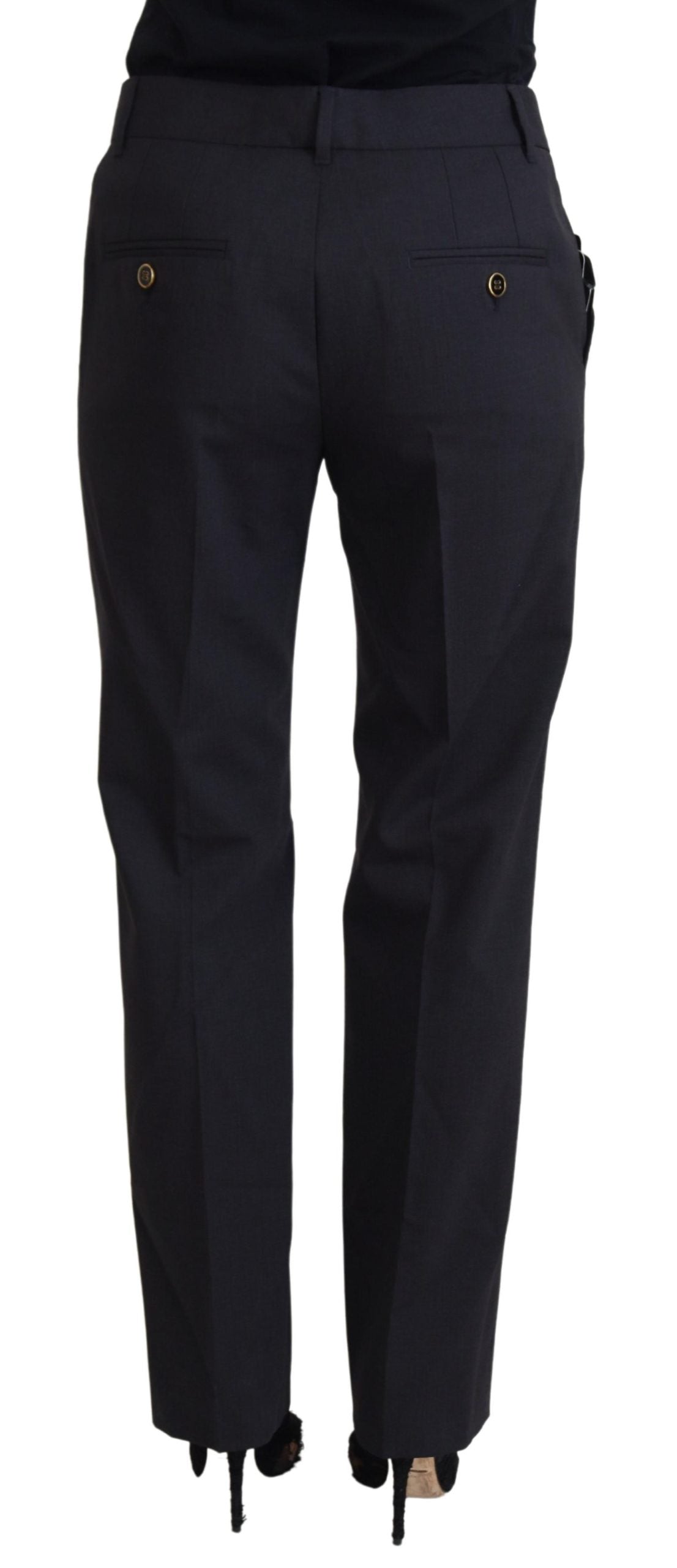 Dolce & Gabbana Pantaloni chic in misto lana grigia per uno stile elevato