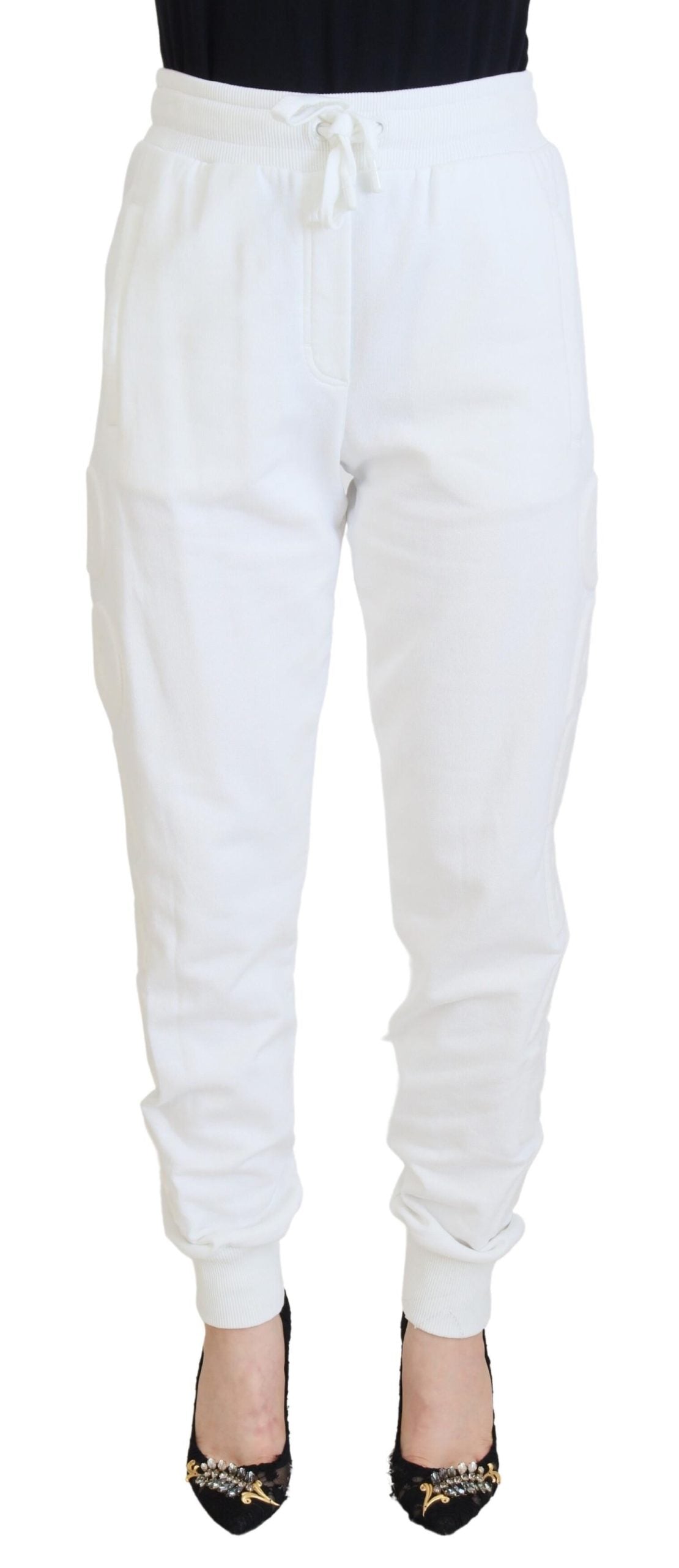 Dolce & Gabbana Pantaloni eleganti in cotone bianco