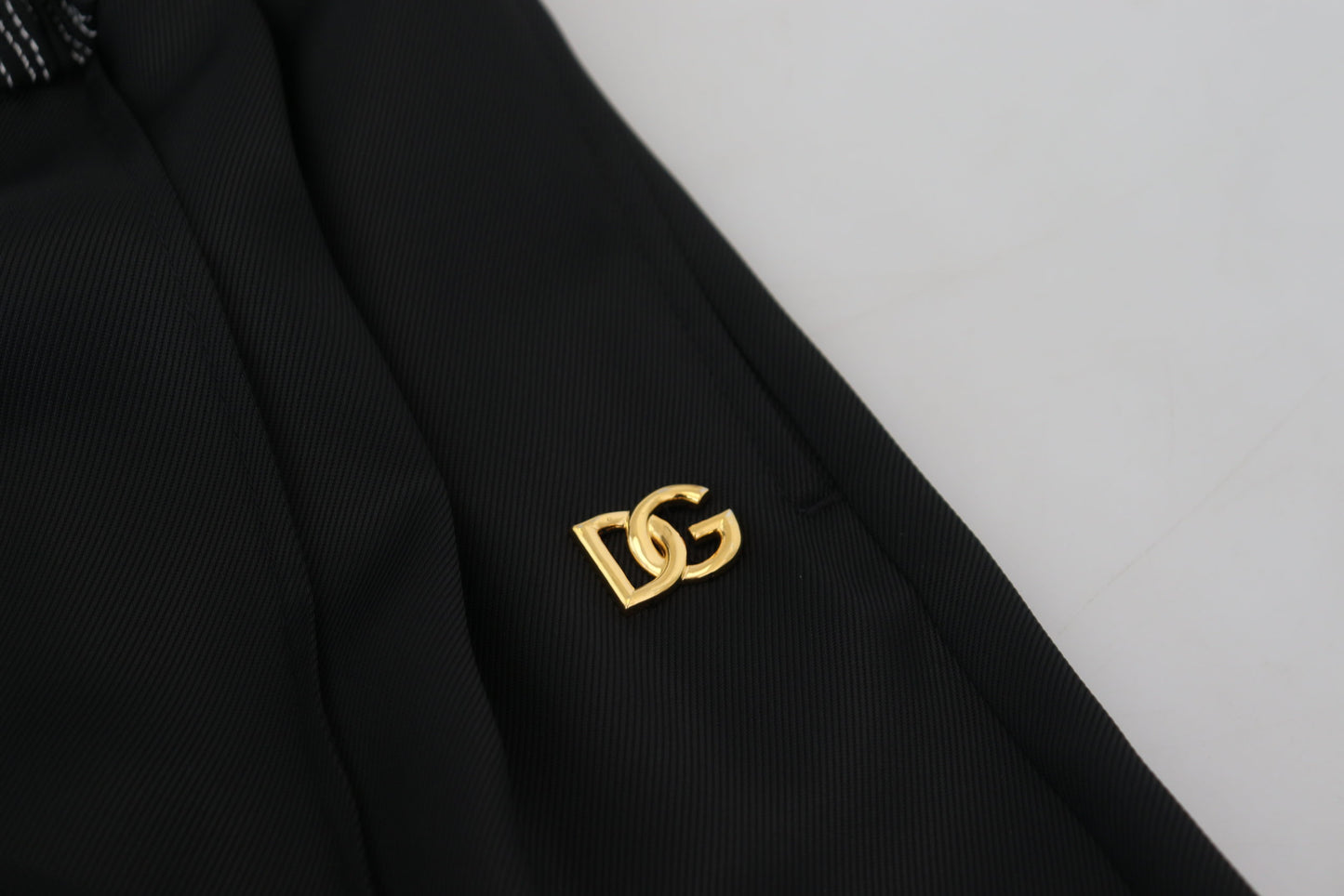 Dolce & Gabbana Pantaloni eleganti in cotone nero