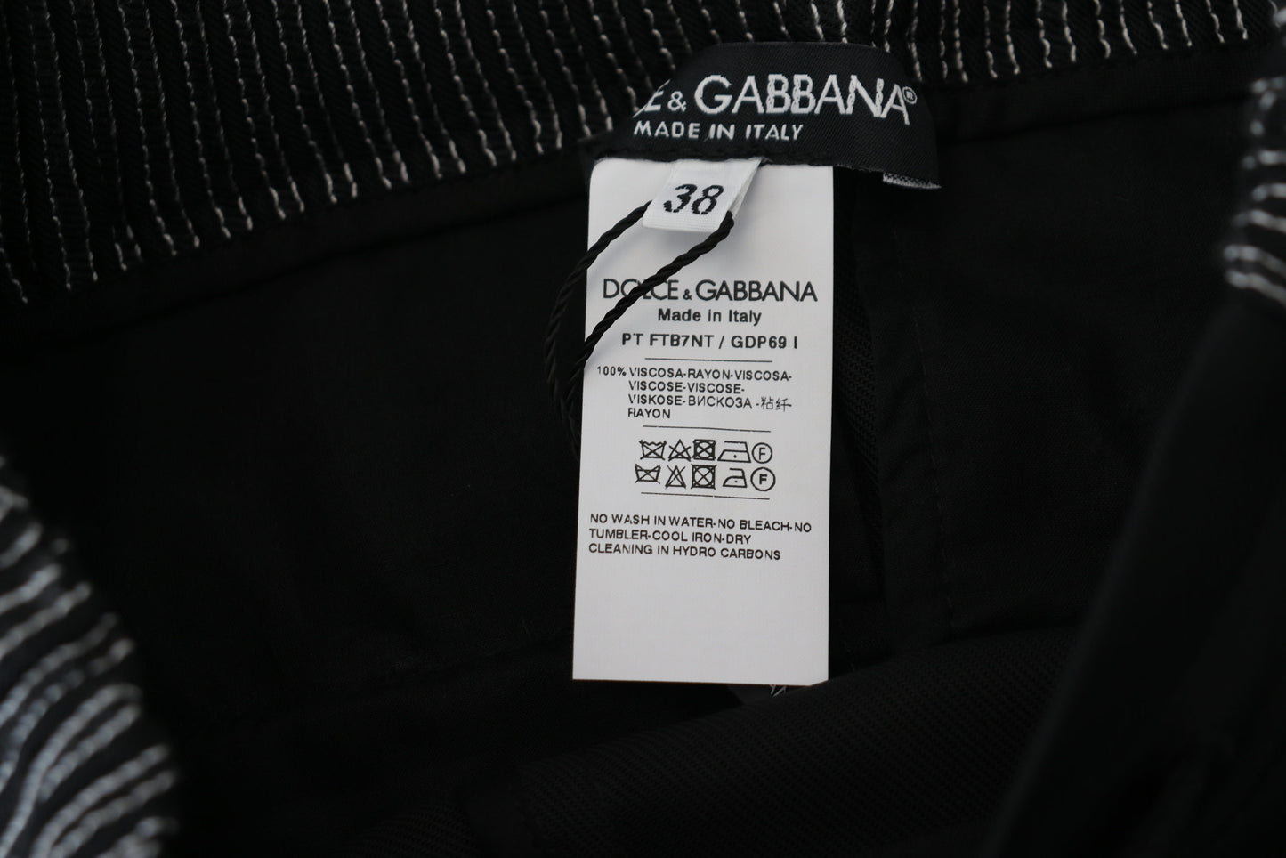 Dolce & Gabbana Pantaloni eleganti in cotone nero