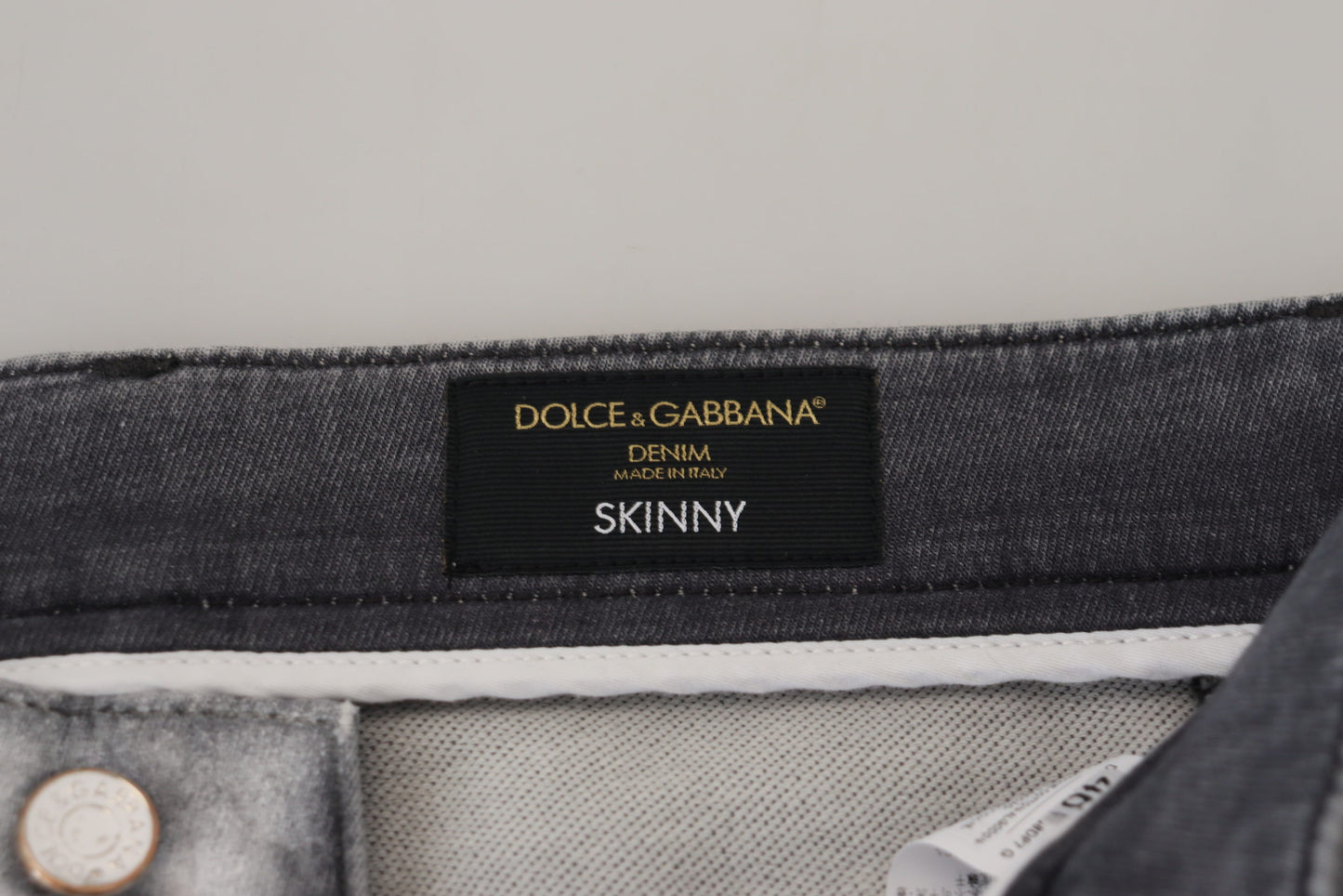 Dolce & Gabbana Элегантные серые брюки из смесового хлопка