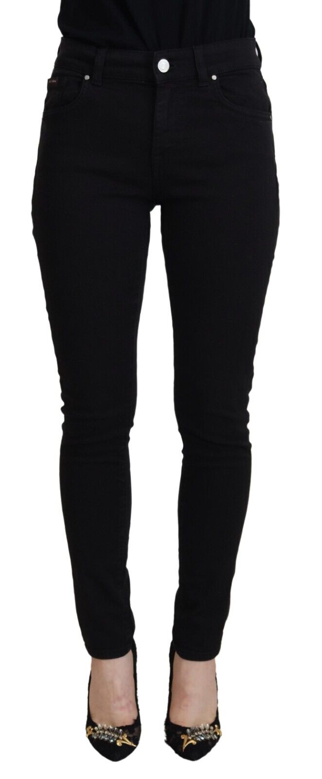 Dolce & Gabbana Pantaloni eleganti in denim nero