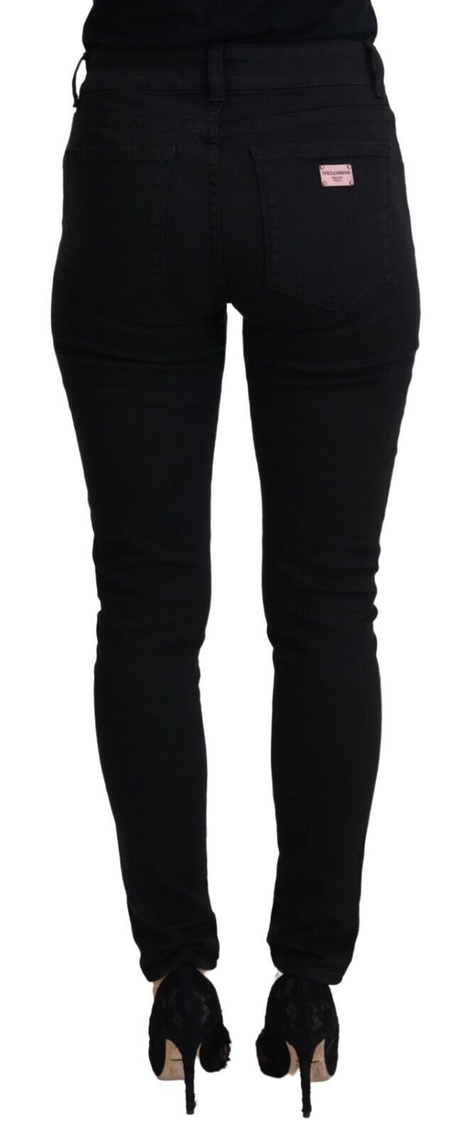 Dolce & Gabbana Pantaloni eleganti in denim nero