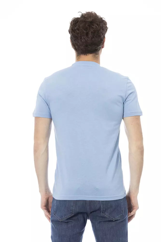 Baldinini Trend T-shirt Uomo Cotone Azzurro Chiaro