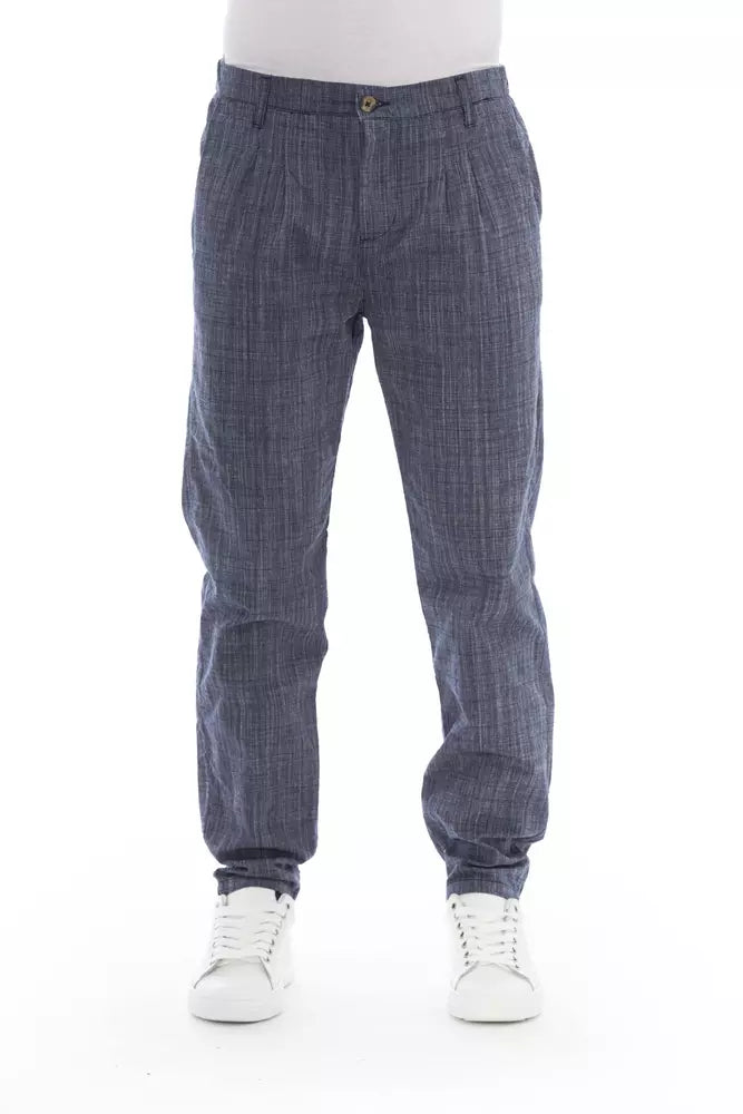 Baldinini Trend Blue Cotton Men Chino Pant