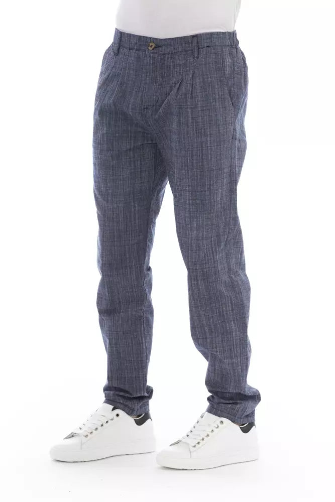 Baldinini Trend Blue Cotton Men Chino Pant