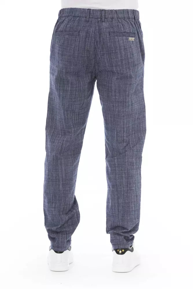 Baldinini Trend Blue Cotton Men Chino Pant