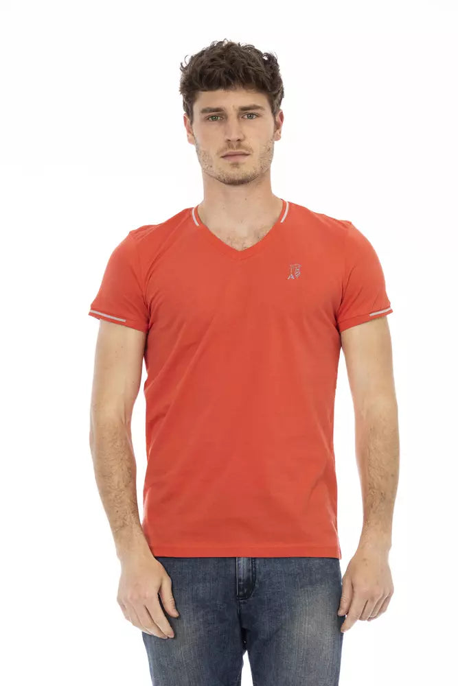 T-shirt da uomo in cotone arancione Trussardi Action