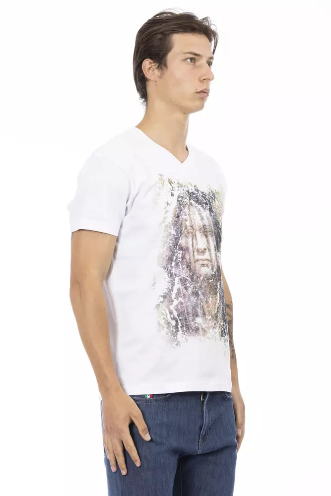 T-shirt Trussardi Action in cotone bianco da uomo