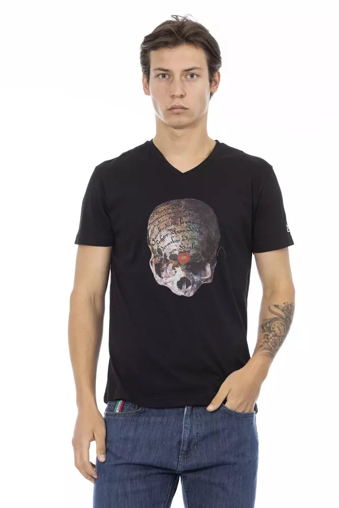 T-shirt Trussardi Action in cotone nero da uomo