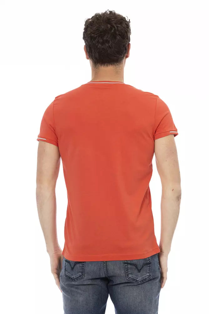 T-shirt da uomo in cotone arancione Trussardi Action