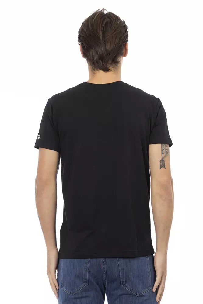 T-shirt Trussardi Action in cotone nero da uomo