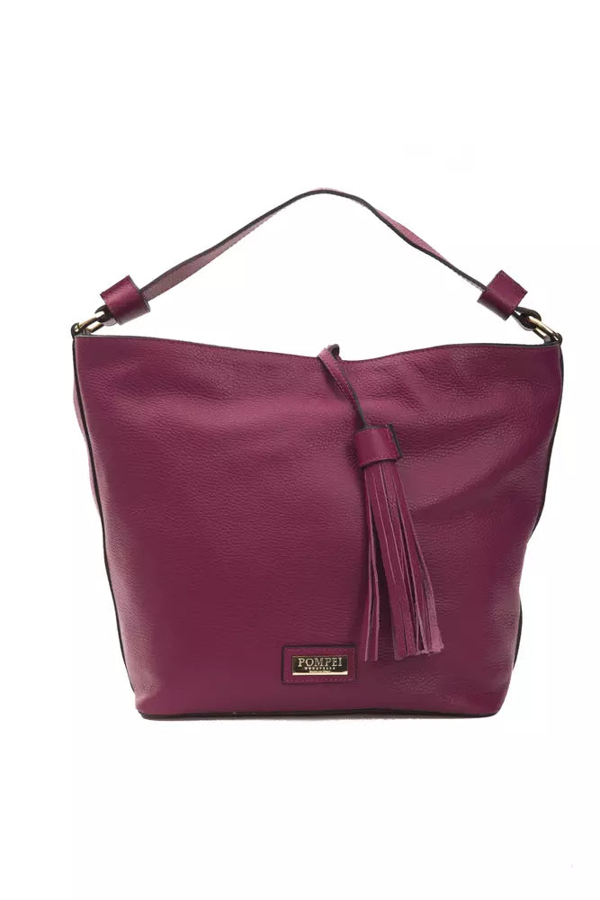 Borsa a tracolla da donna in pelle bordeaux Donatella Pompei
