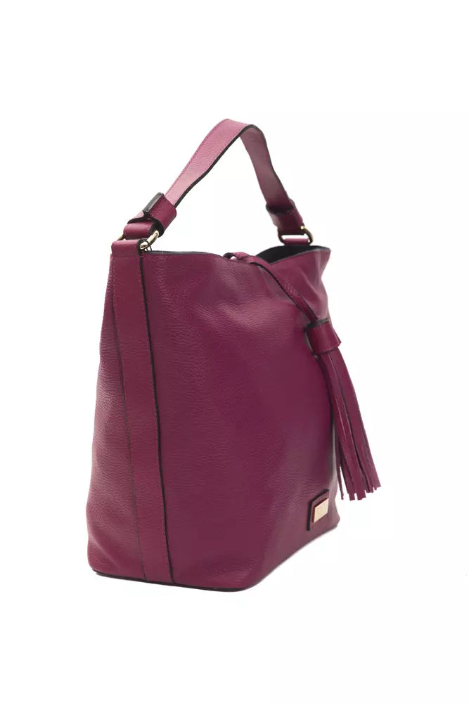Borsa a tracolla da donna in pelle bordeaux Donatella Pompei