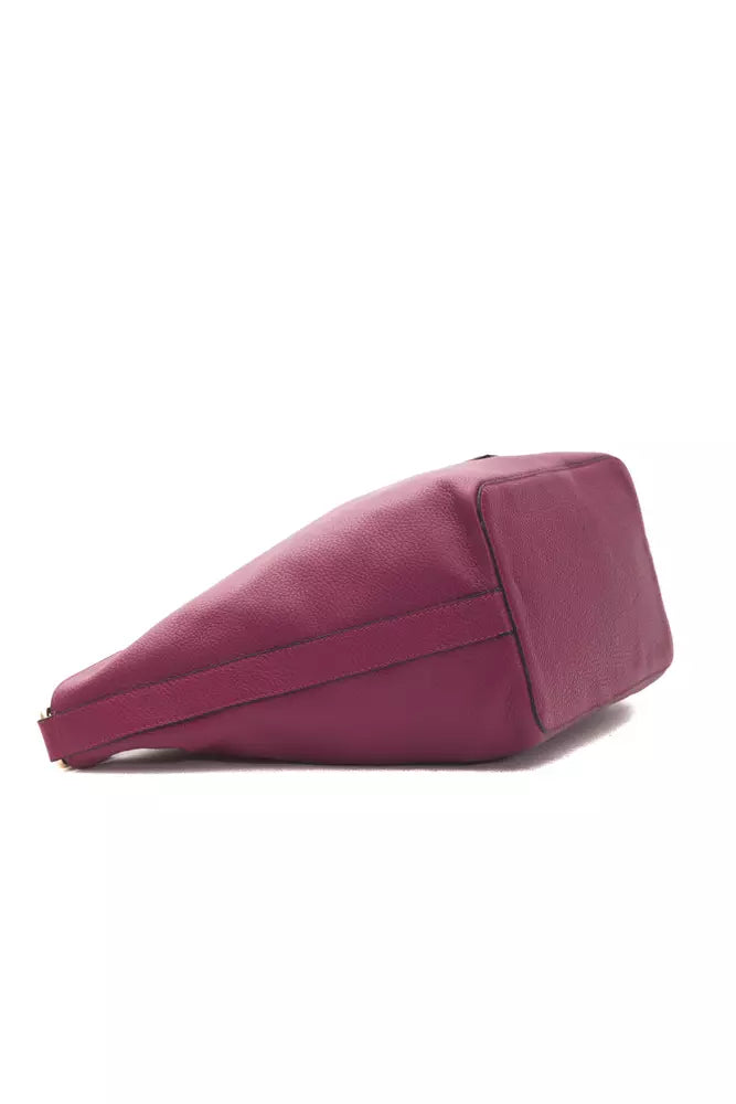 Borsa a tracolla da donna in pelle bordeaux Donatella Pompei