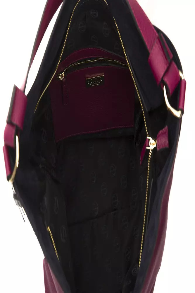 Borsa a tracolla da donna in pelle bordeaux Donatella Pompei