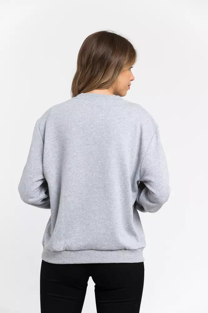 Maglione donna in cotone grigio Trussardi