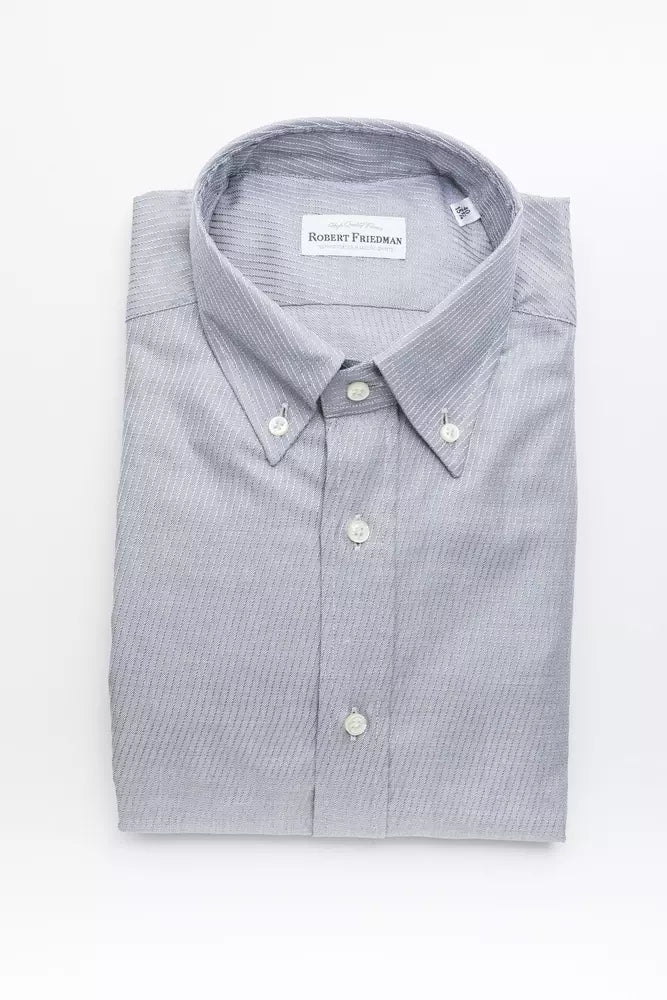 Camicia da uomo in cotone beige Robert Friedman