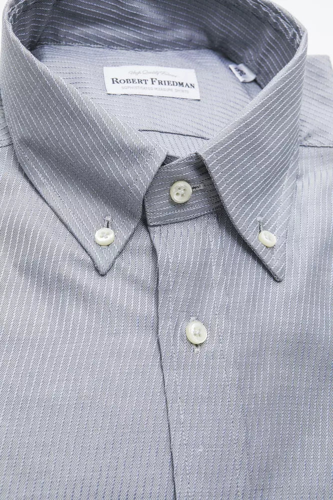 Camicia da uomo in cotone beige Robert Friedman