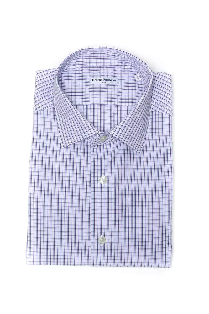 Camicia da uomo in cotone bordeaux Robert Friedman