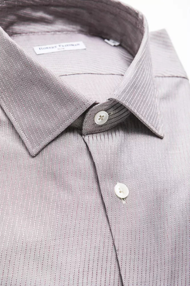 Camicia da uomo in cotone beige Robert Friedman