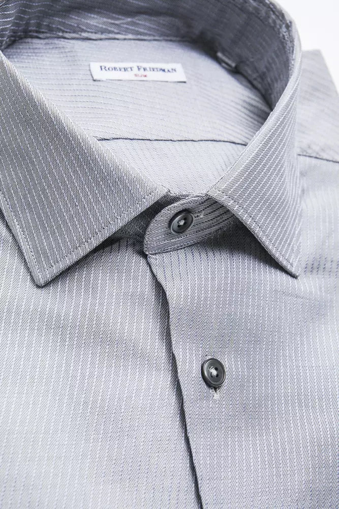 Camicia da uomo in cotone beige Robert Friedman