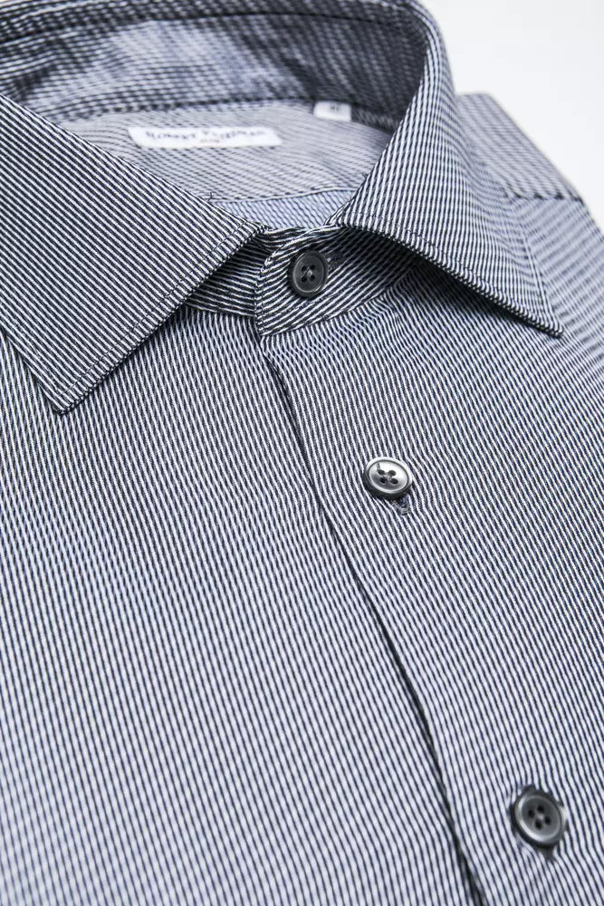 Camicia da uomo in cotone blu Robert Friedman
