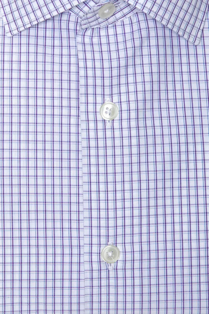 Camicia da uomo in cotone bordeaux Robert Friedman