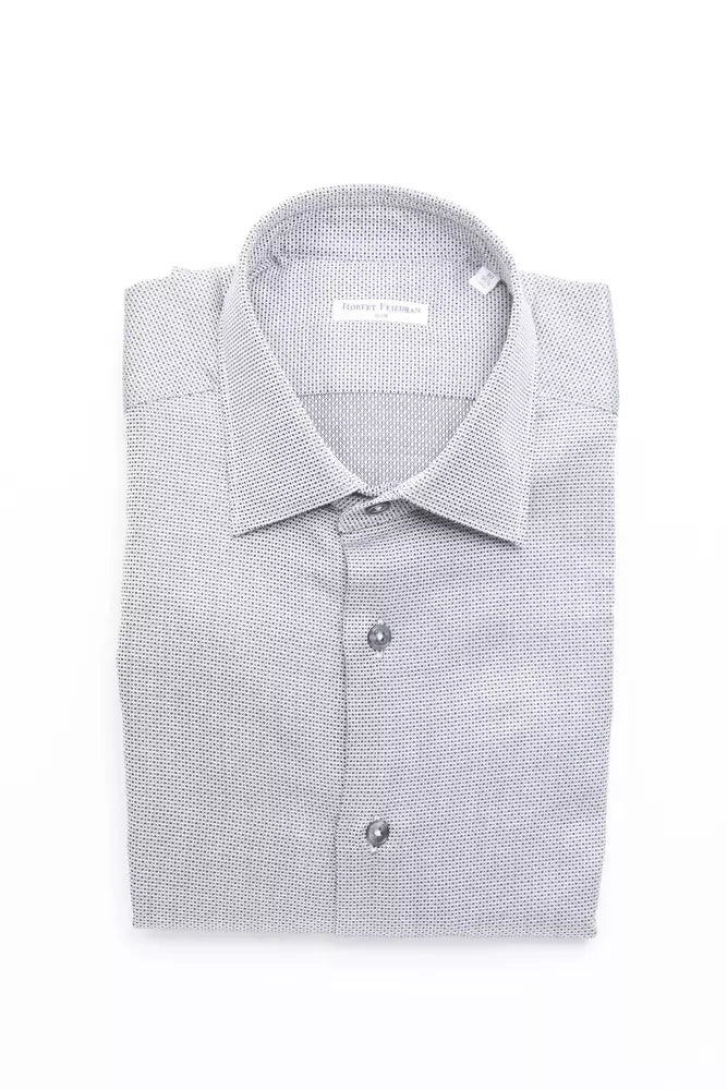 Camicia da uomo in cotone beige Robert Friedman