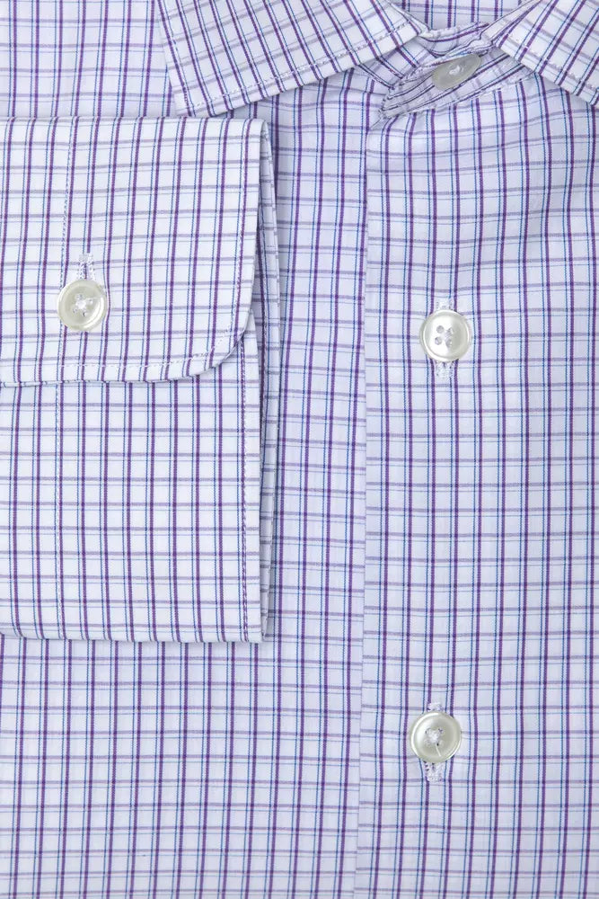 Camicia da uomo in cotone bordeaux Robert Friedman