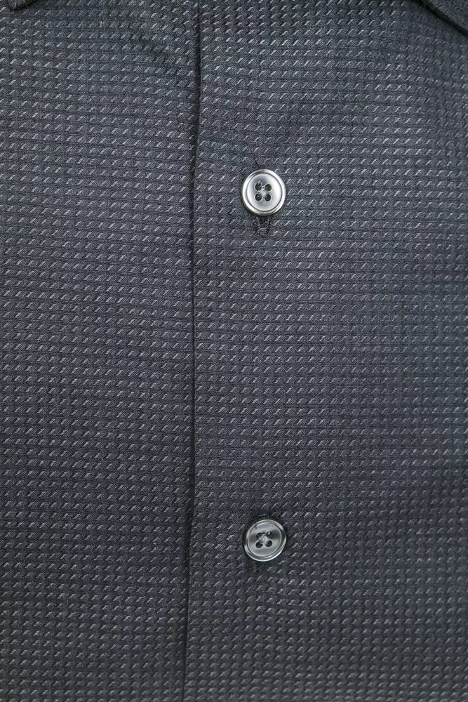 Camicia da uomo in cotone nero Robert Friedman