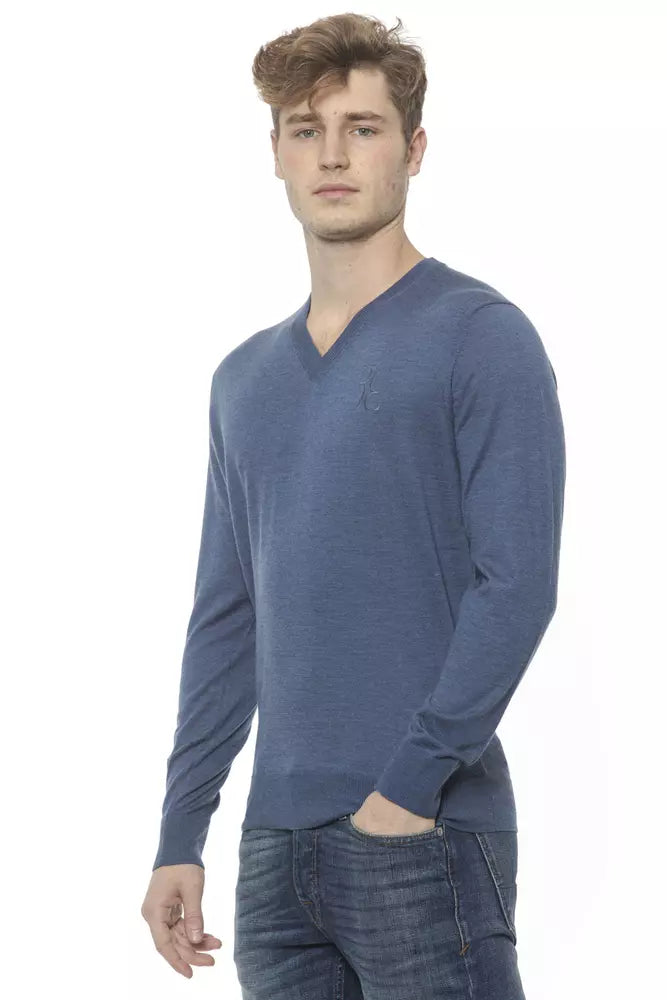 Maglione da uomo con scollo a V elegante in cashmere italiano Couture di Billionaire