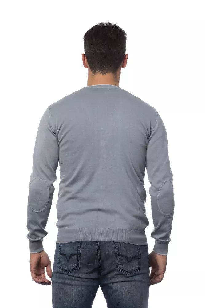 Cardigan da uomo in cotone grigio Verri