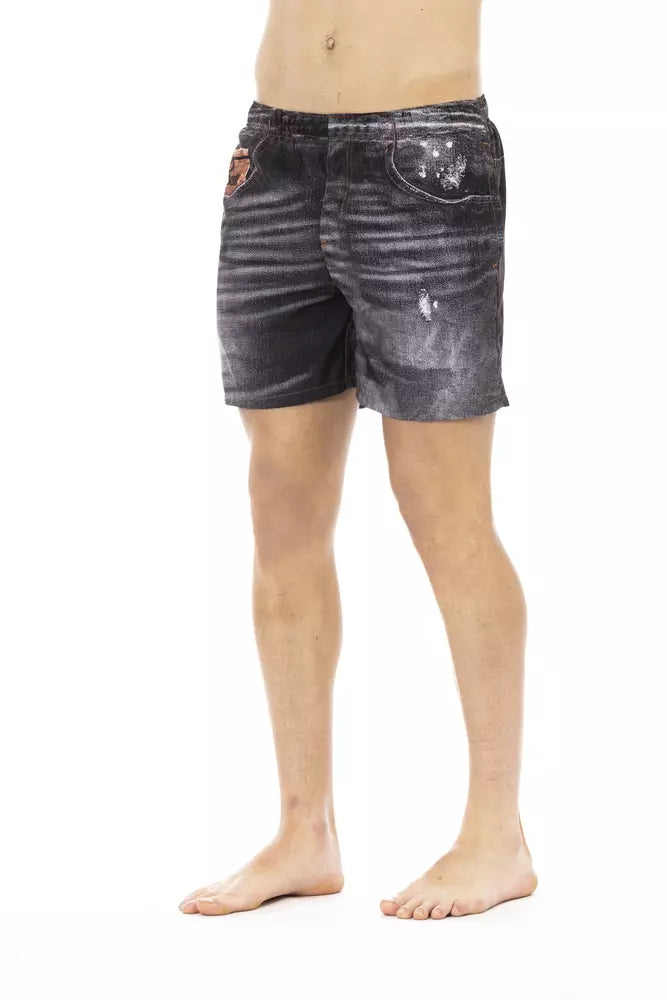 Just Cavalli Pantaloncini da bagno da uomo in poliestere nero