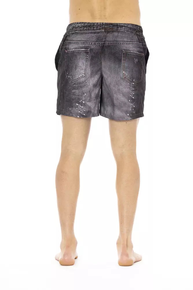 Just Cavalli Pantaloncini da bagno da uomo in poliestere nero