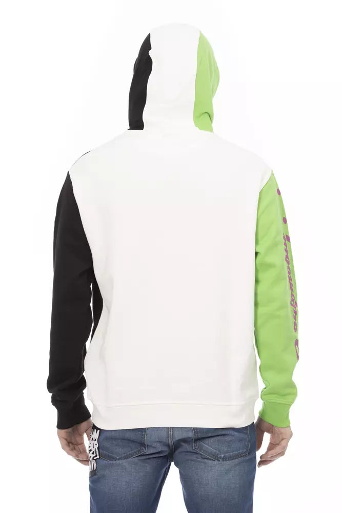 Automobili Lamborghini Maglione con cappuccio da uomo in cotone bianco